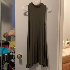 Halter Olive Green Dress